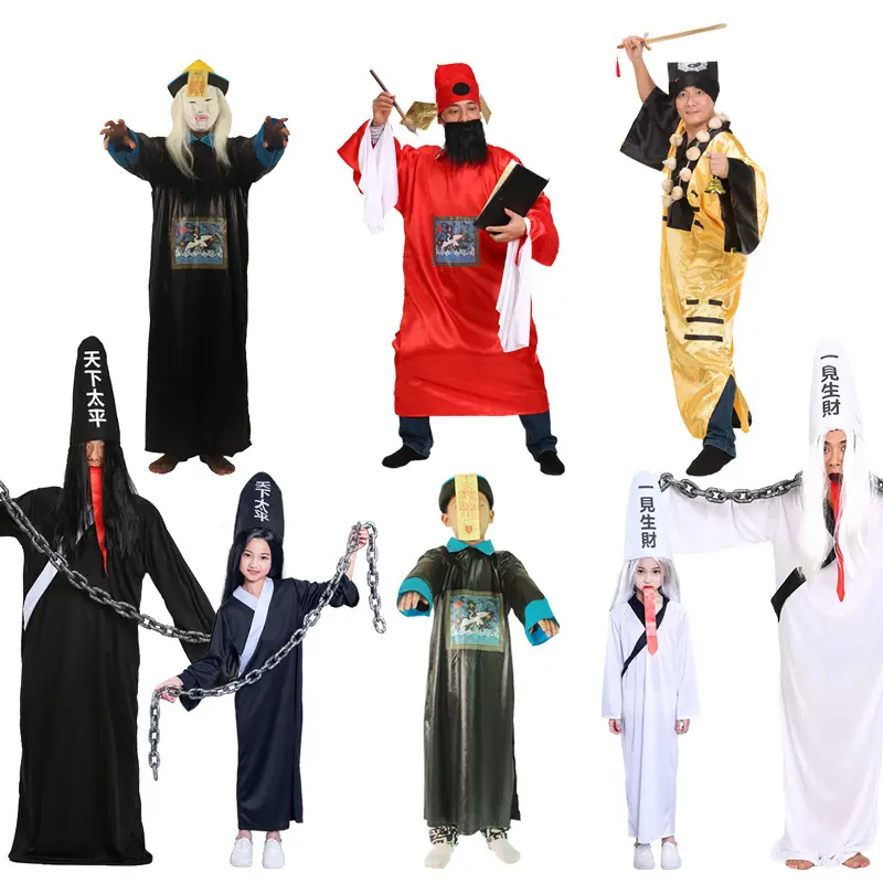 Adult Ghost Halloween Costume Taoist Judge Festival - Image 3