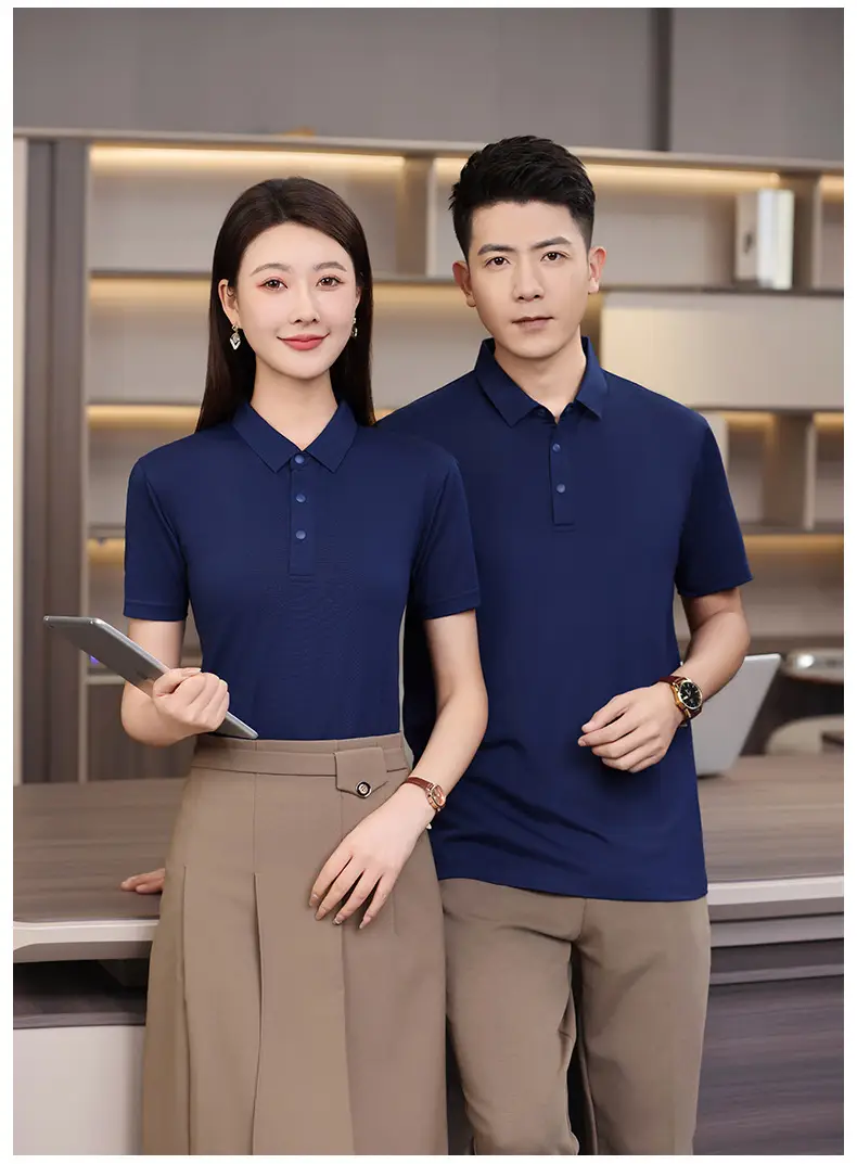 Red Polo T-Shirt for Men with 95% Cotton & 5% Silk — feature 27
