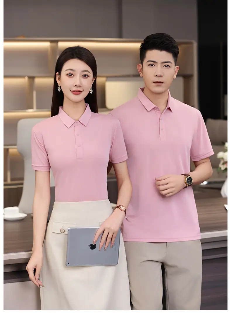 Red Polo T-Shirt for Men with 95% Cotton & 5% Silk — feature 30