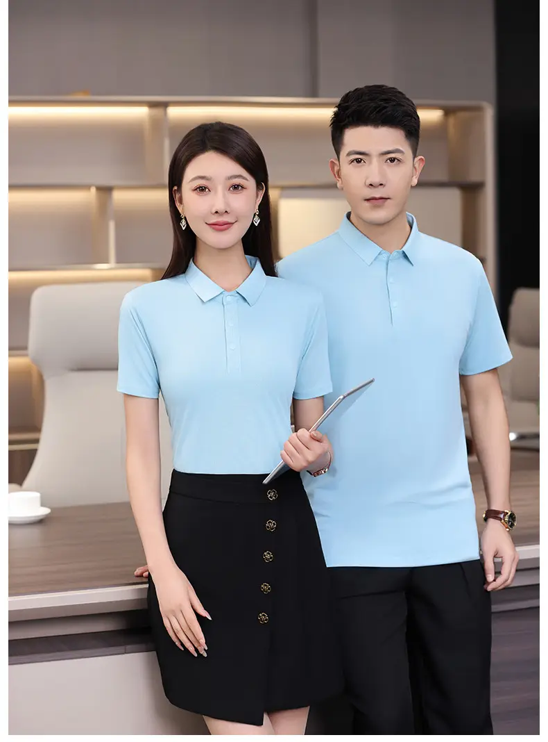 Red Polo T-Shirt for Men with 95% Cotton & 5% Silk — feature 34