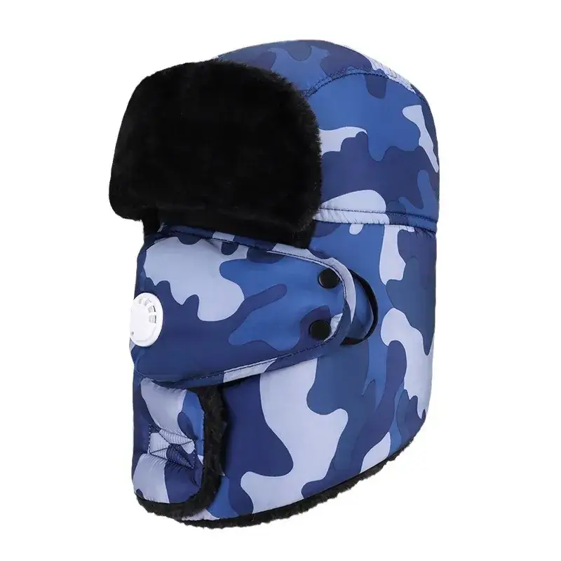 Women's Winter Neck Warmers Deep Blue Warm Fleece - Image 43