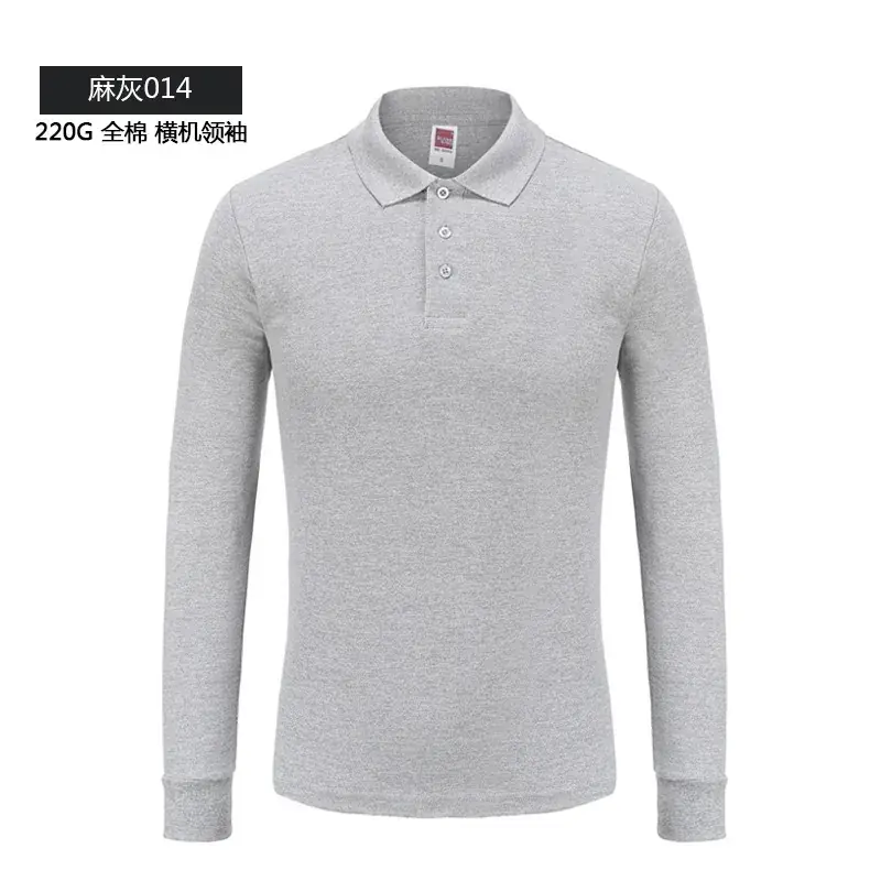 All Cotton Long Sleeve Polo Shirt Black - Image 2