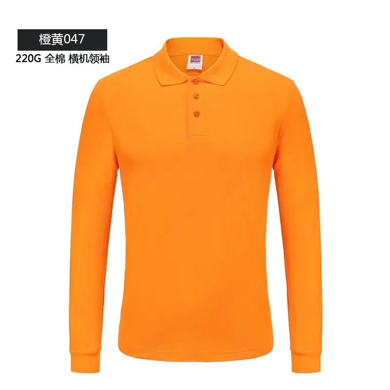 All Cotton Long Sleeve Polo Shirt Black - Image 7