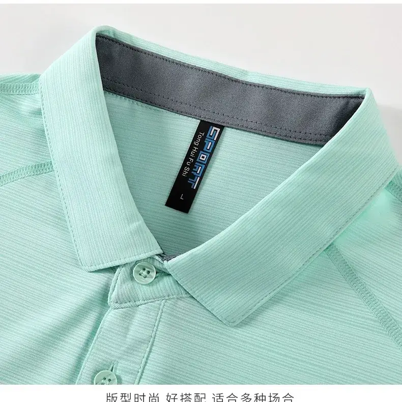 Crystal Silk Polo Shirt Navy Blue 99% Cotton