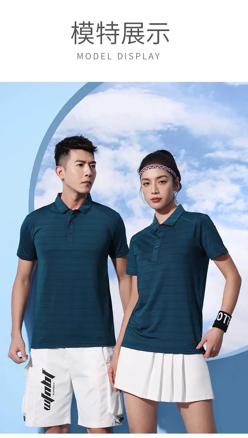 Crystal Silk Polo Shirt Navy Blue 99% Cotton — feature 12