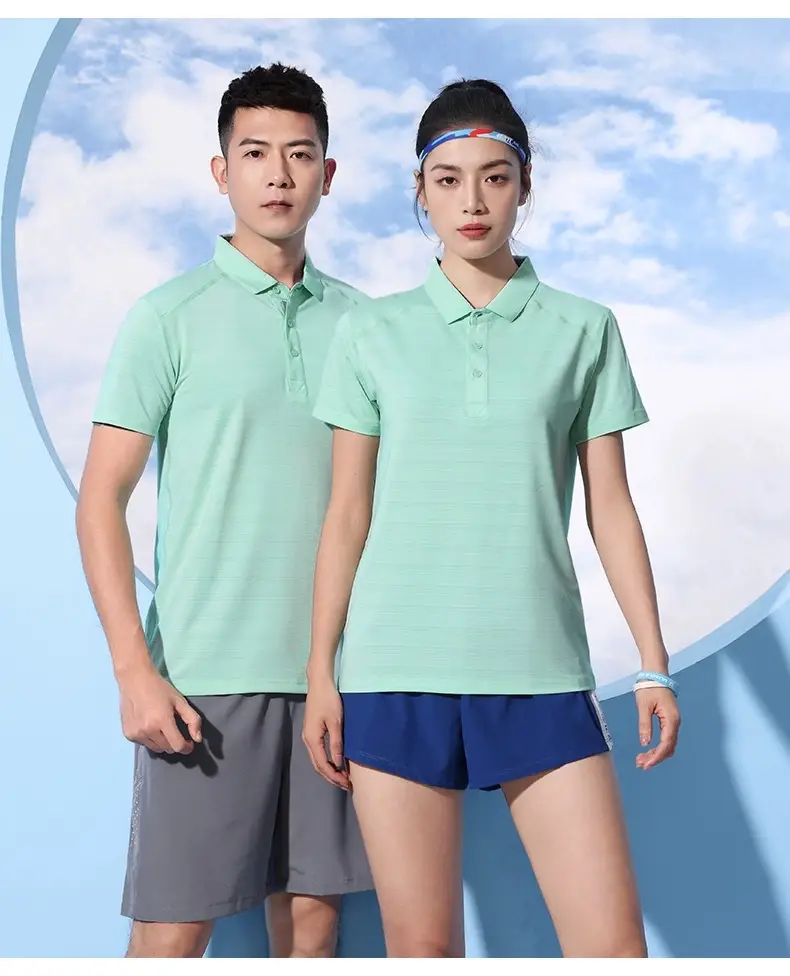 Crystal Silk Polo Shirt Navy Blue 99% Cotton — feature 14