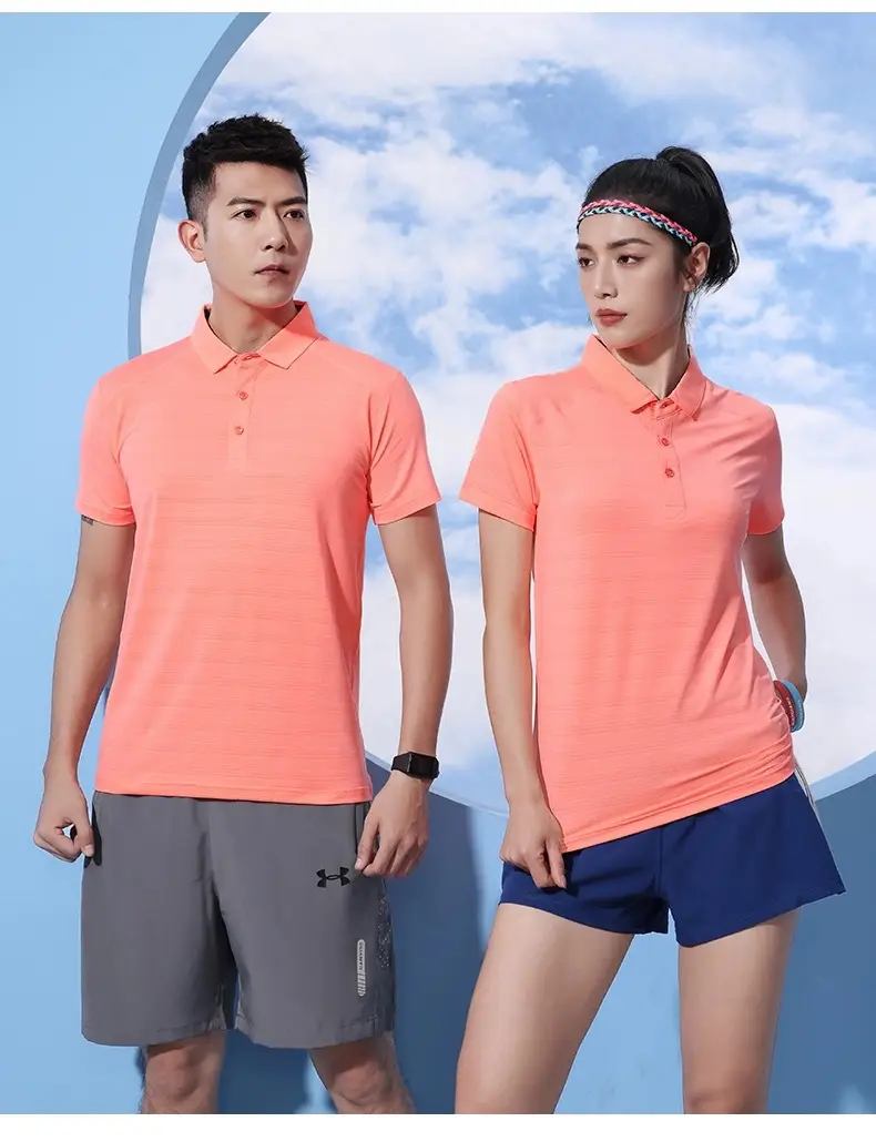 Crystal Silk Polo Shirt Navy Blue 99% Cotton — feature 15