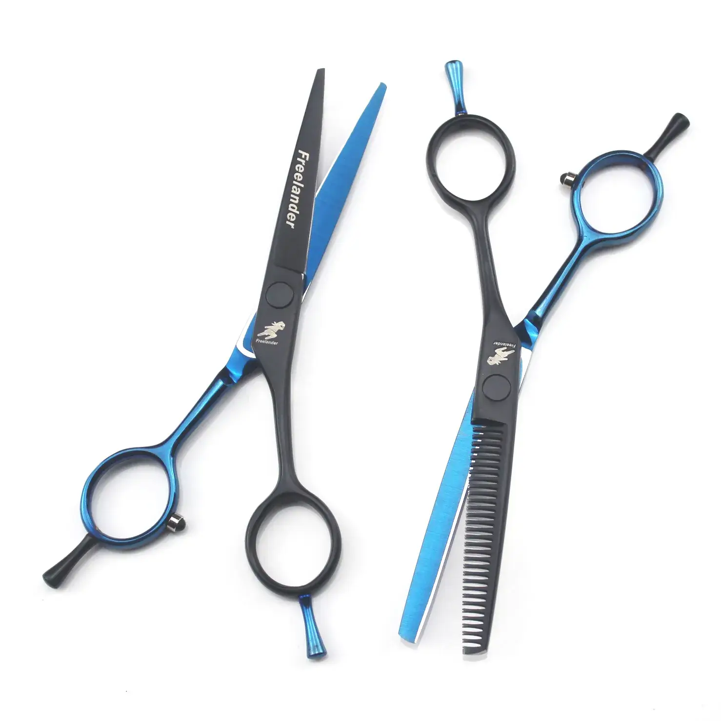 5.5 Inch A-Word Hair Scissors Black Blue Barber Scissors