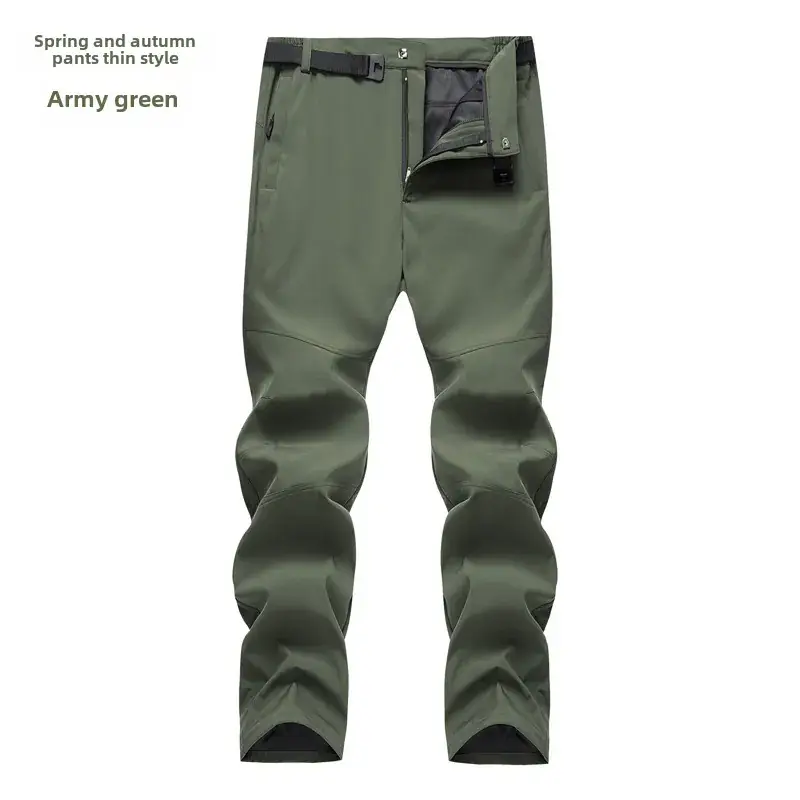 Men's Slim Fit Windproof Ski Pants Gray Large