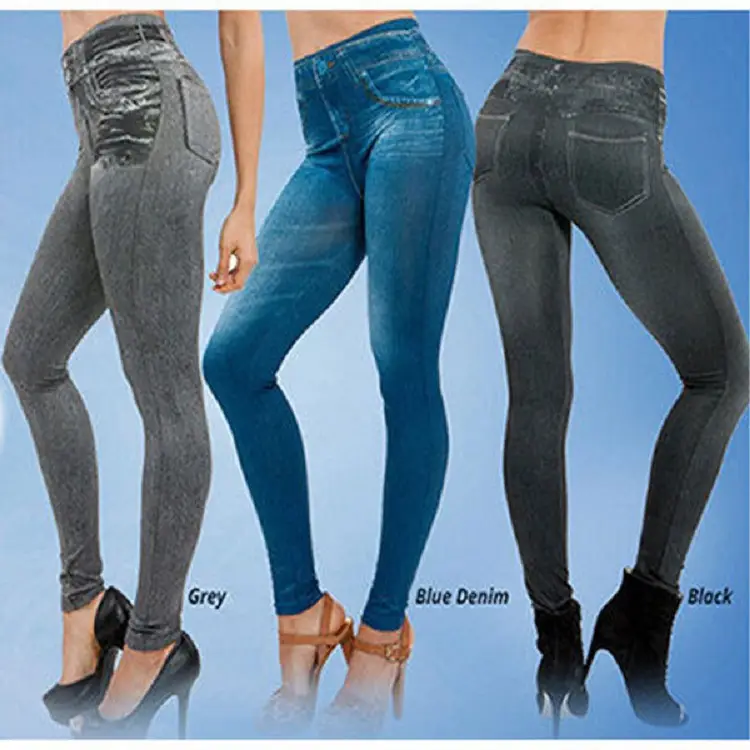 Seamless Leggings Tights for Women Grey Blue Black High Heel - Image 6