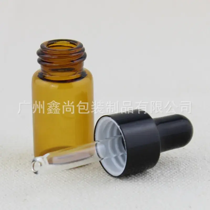 Brown Essential Oil Bottles 3ml Small Glass Cosmetic Packaging - Image 4