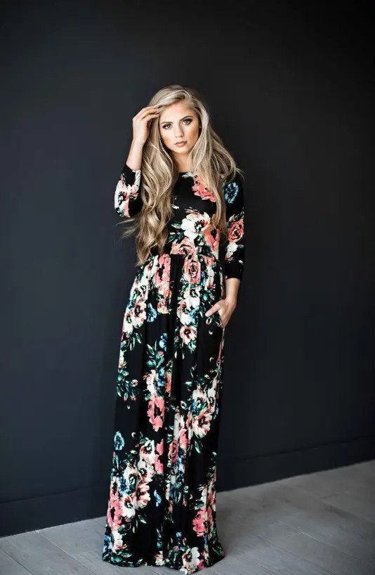 2022 Summer Floral Long Sleeve Dress for Women