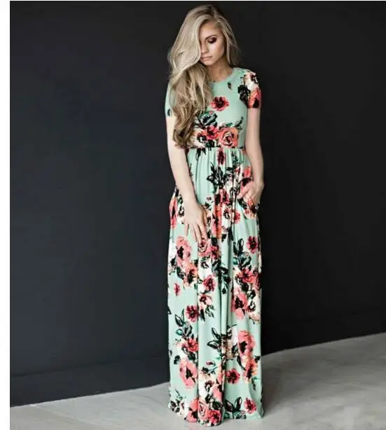 2022 Summer Floral Long Sleeve Dress for Women