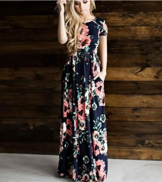 2022 Summer Floral Long Sleeve Dress for Women
