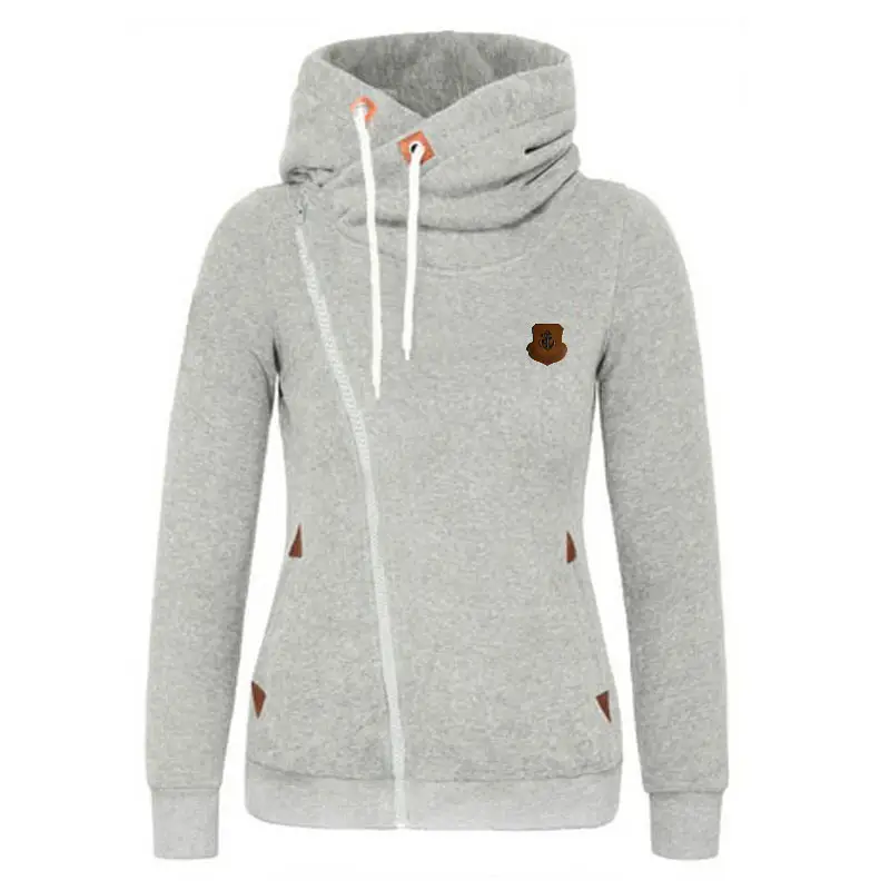Women's New Era Sweatshirt Hoodie Jacket Side Zipper Dark Green - Image 28