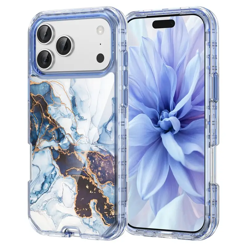 iPhone 17 Pro Max Marble Pattern Electroplated Case - Image 6