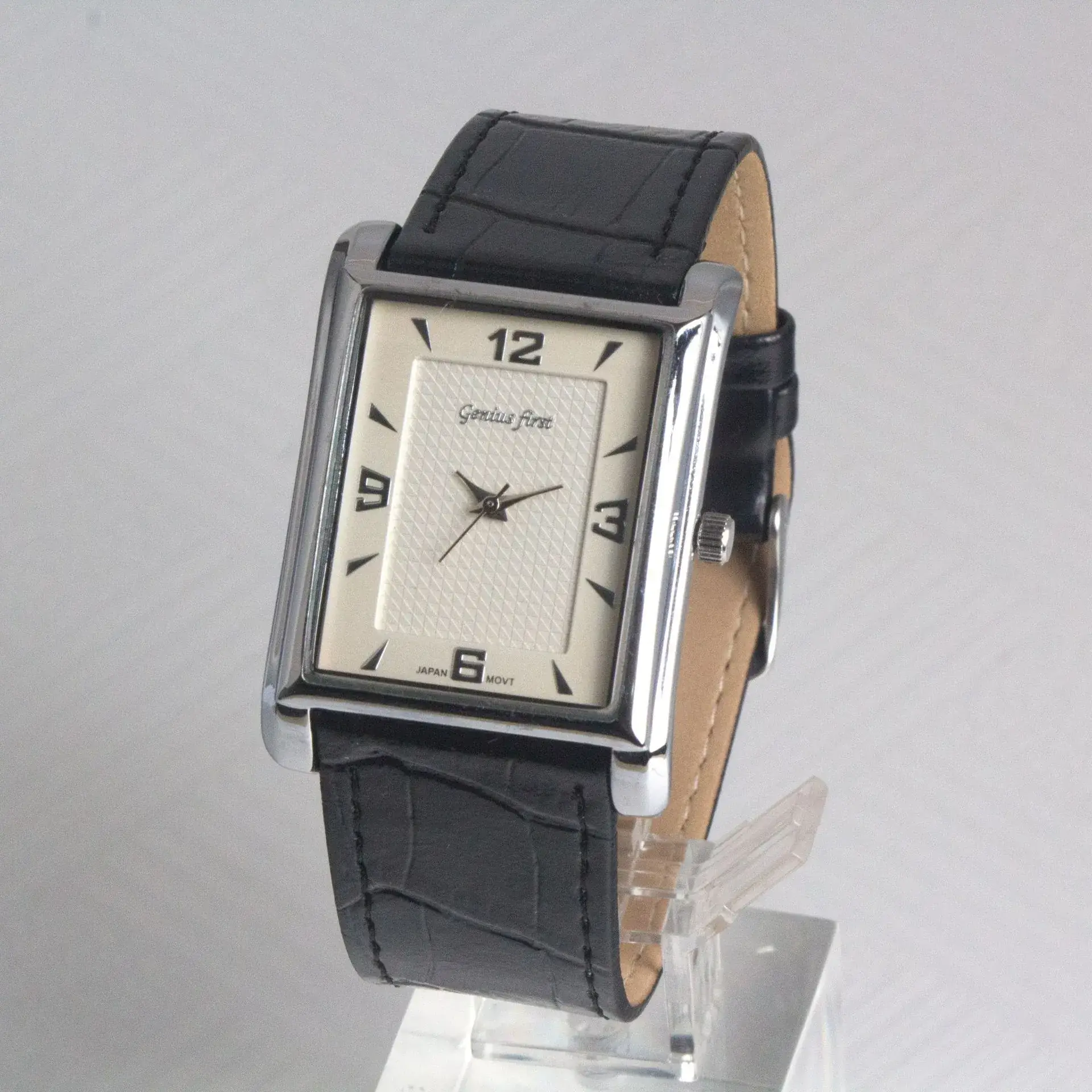 Square Watch Men Women Leather Strap Quartz Casual Couple Watch - Image 3