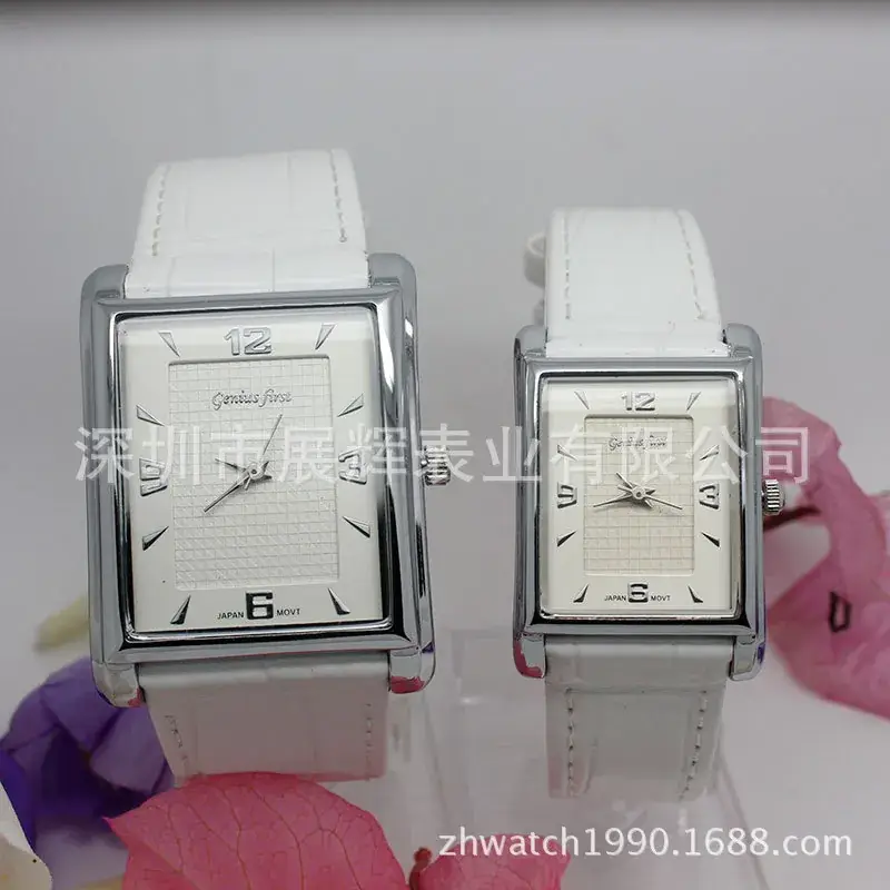 Square Watch Men Women Leather Strap Quartz Casual Couple Watch — feature 8