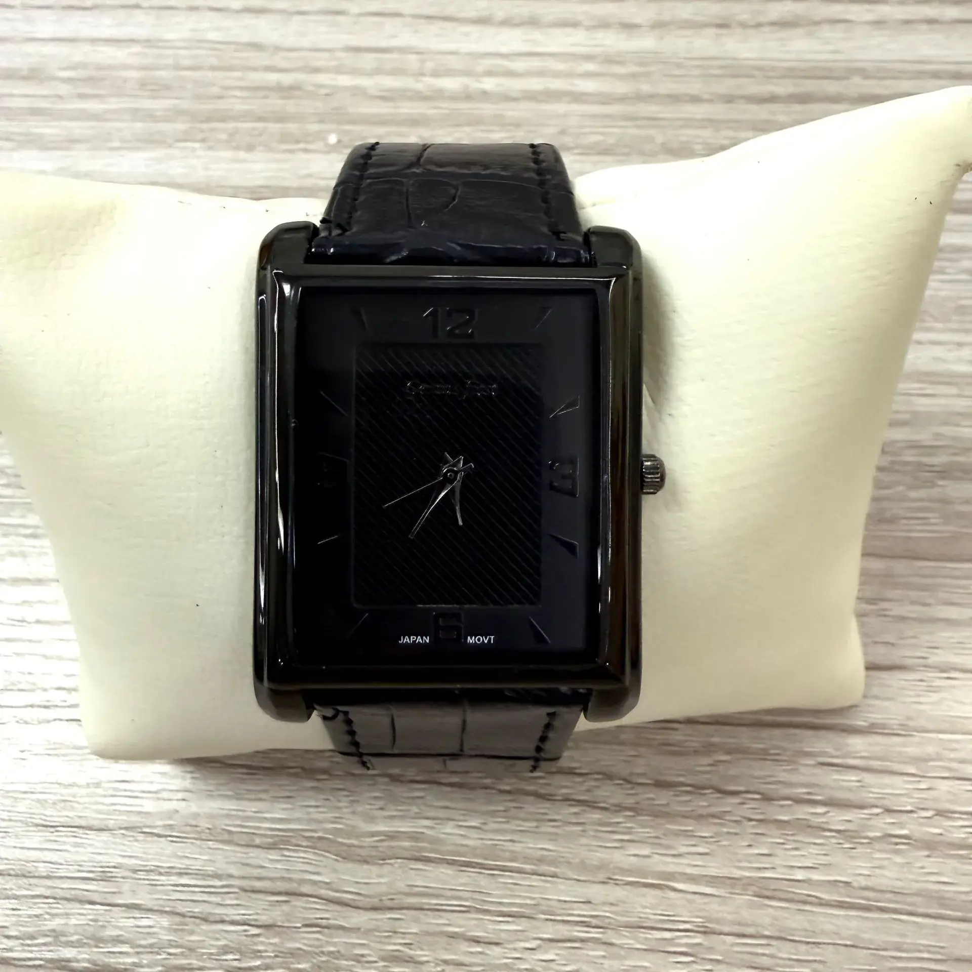 Square Watch Men Women Leather Strap Quartz Casual Couple Watch - Image 2