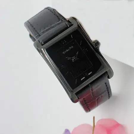 Square Watch Men Women Leather Strap Quartz Casual Couple Watch - Image 5