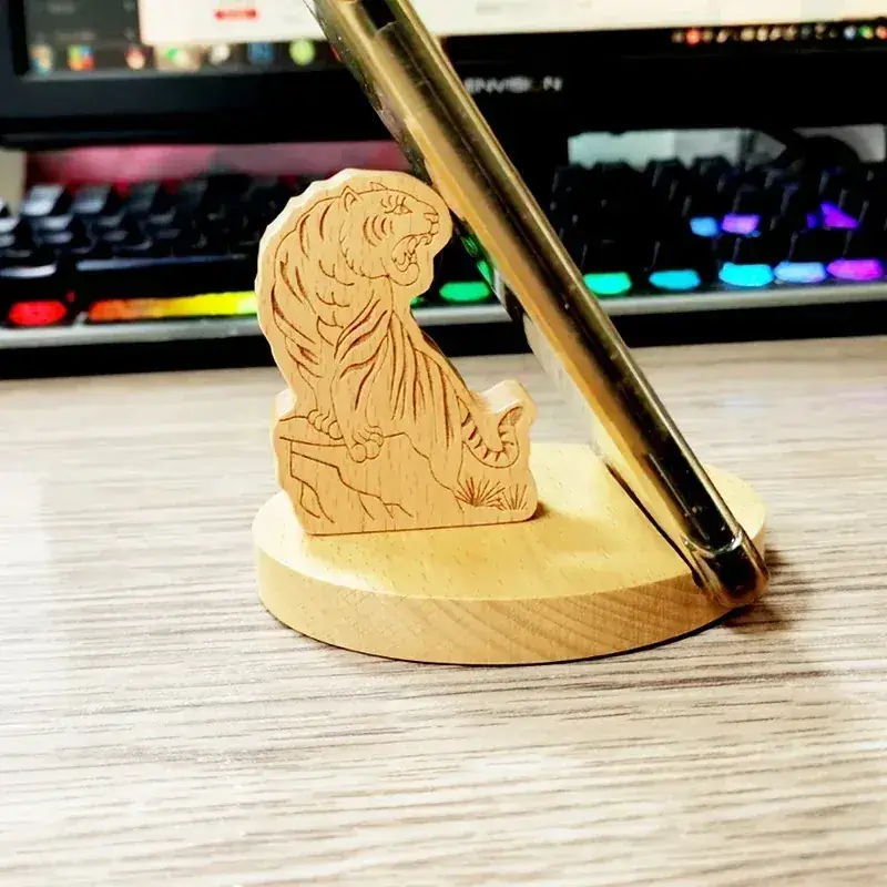 Wooden Phone Holder with Horse Back Design - Image 18