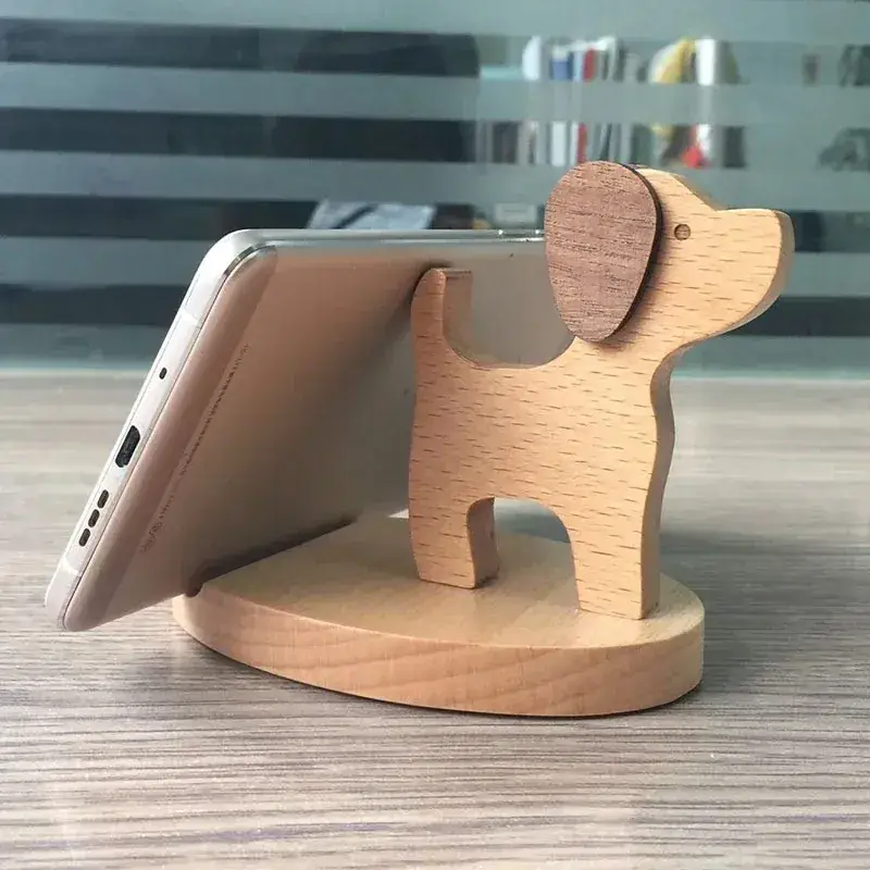 Wooden Phone Holder with Horse Back Design - Image 3