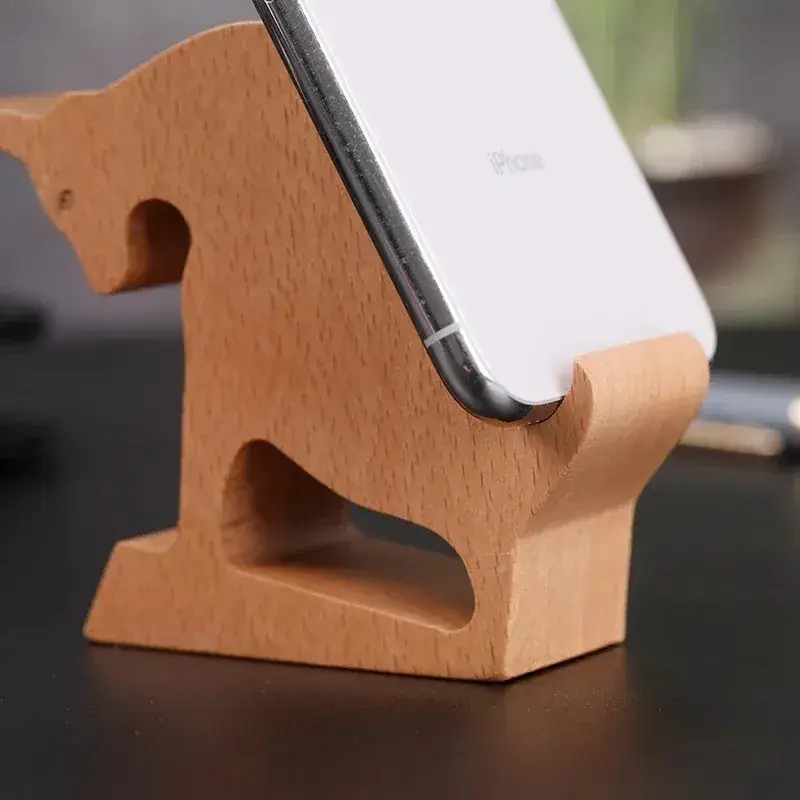 Wooden Phone Holder with Horse Back Design - Image 29