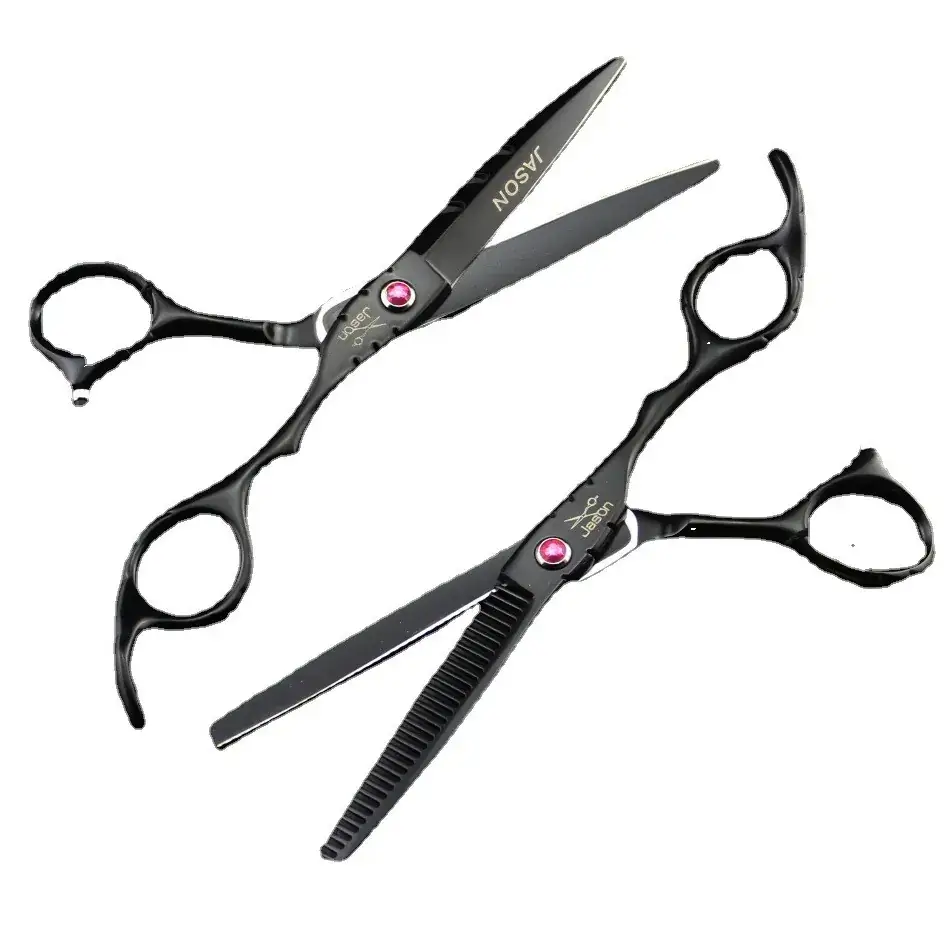 Black Hairdressing Scissors Jason/JASON 1 Pc - Image 5