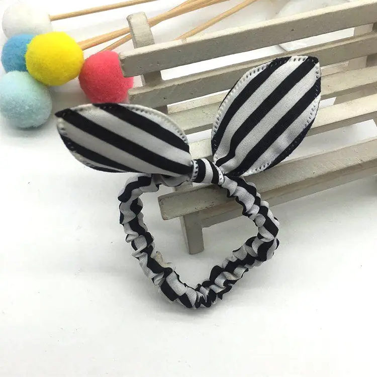 Rabbit Ears Hair Rope with Red Polka Dot Bow