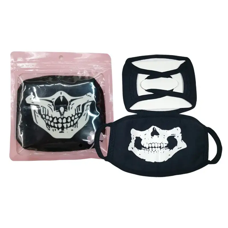 Fluorescence Mustache Mask for Men Women Halloween Cold Proof