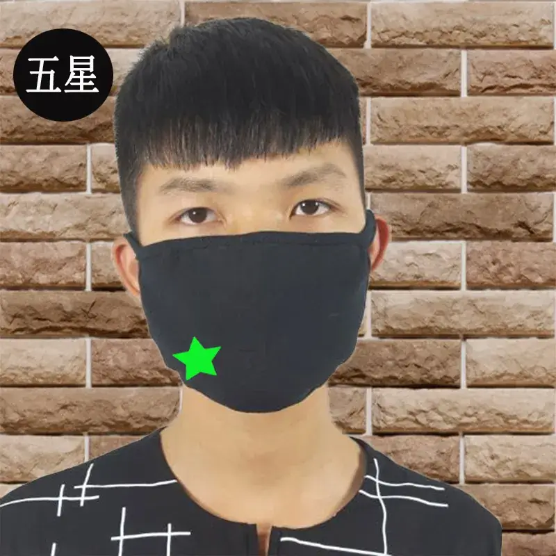 Fluorescence Mustache Mask for Men Women Halloween Cold Proof