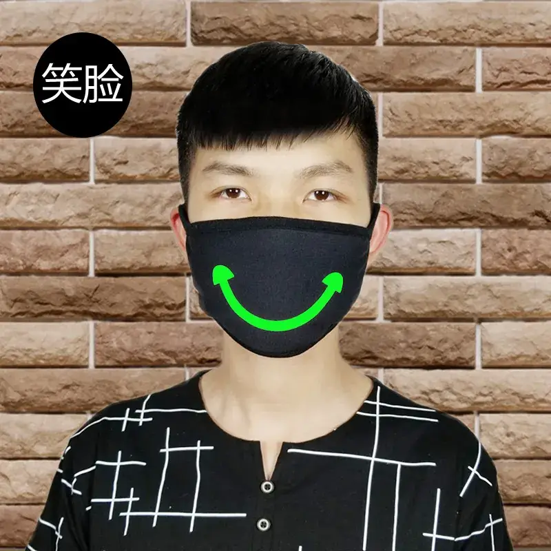 Fluorescence Mustache Mask for Men Women Halloween Cold Proof