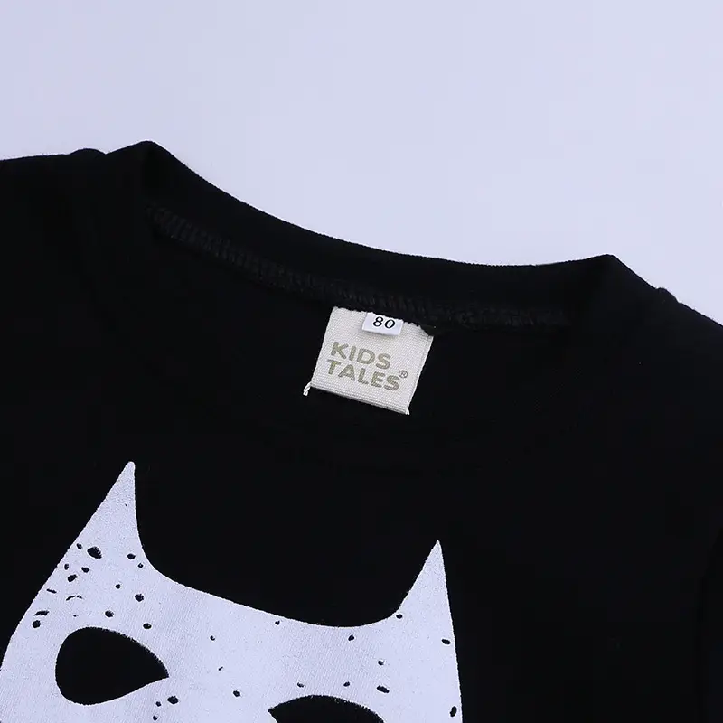 Children's Black Mask Print T-Shirt Boys - Image 3
