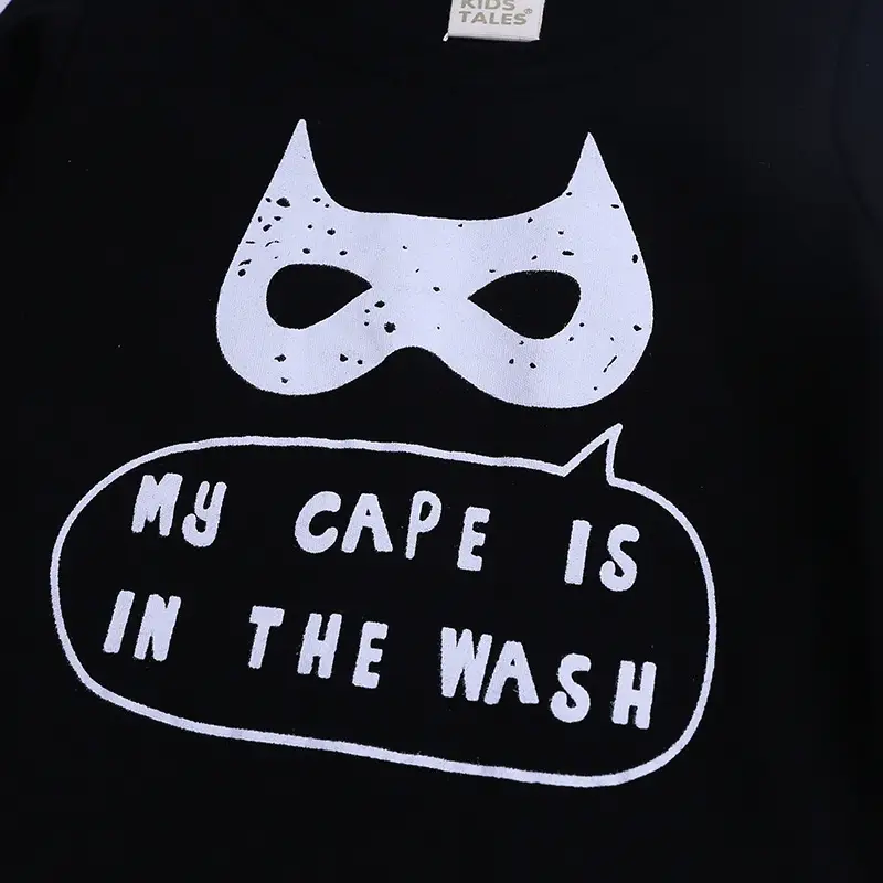 Children's Black Mask Print T-Shirt Boys - Image 4