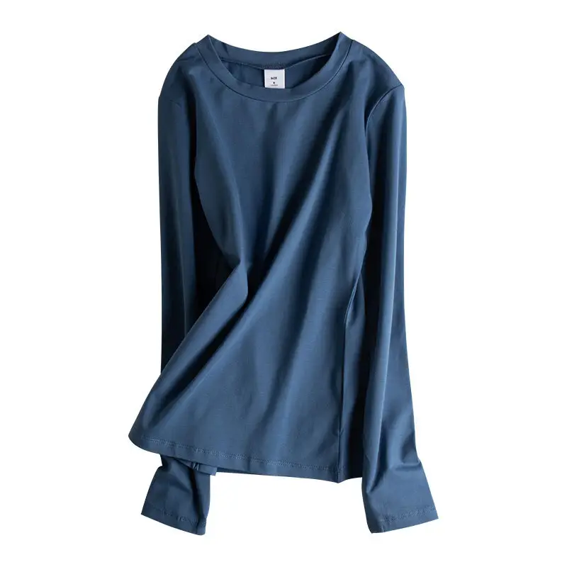 Women Grey Long Sleeve Slim Fit T-Shirt - Image 6