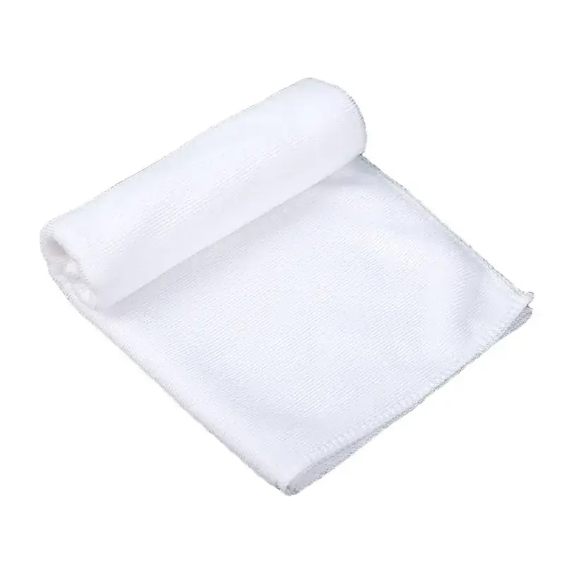 White Cross-Border Square Towel 180g - Image 6