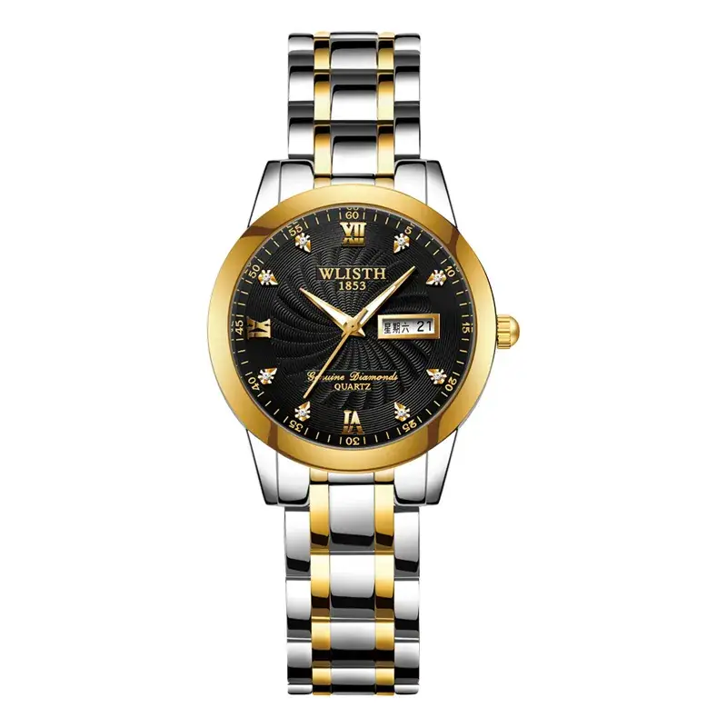 Women's Gold Silver Quartz Watch Waterproof Business Classic - Image 4