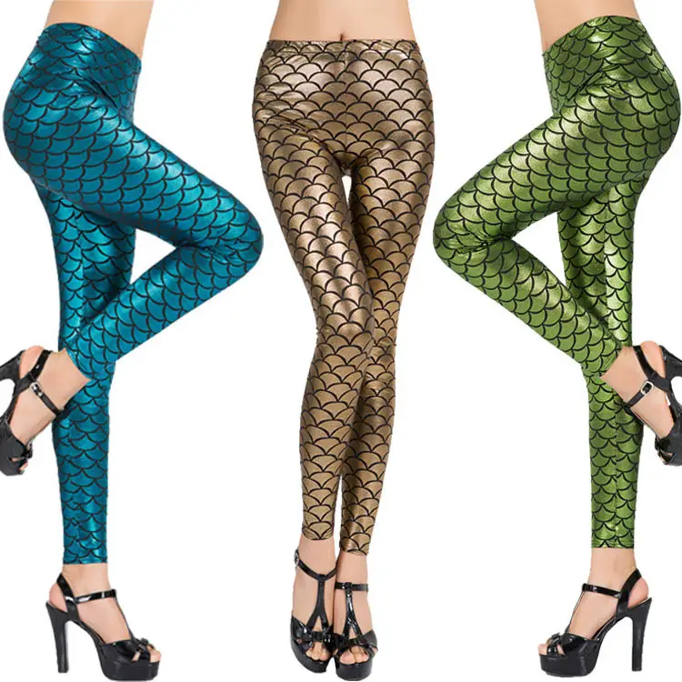 2025 Fish Scale Nine Point Leggings Slimming High Elastic - Image 11