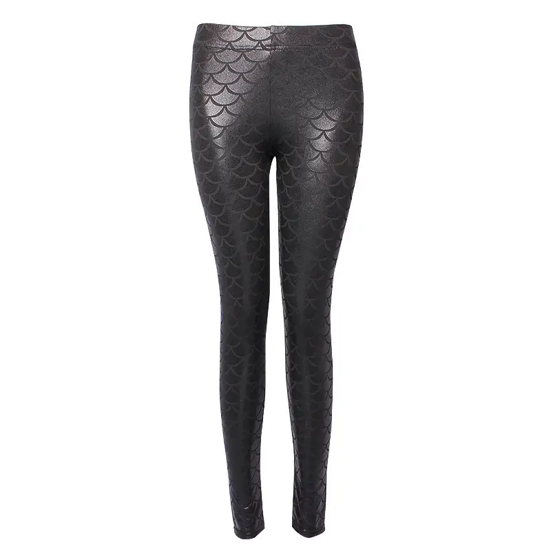 2025 Fish Scale Nine Point Leggings Slimming High Elastic - Image 3