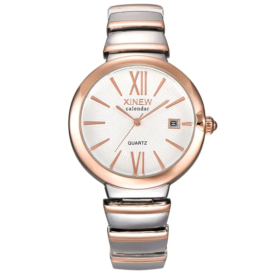 Silver Stainless Steel Women's Bracelet Watch with Round Case - Image 8