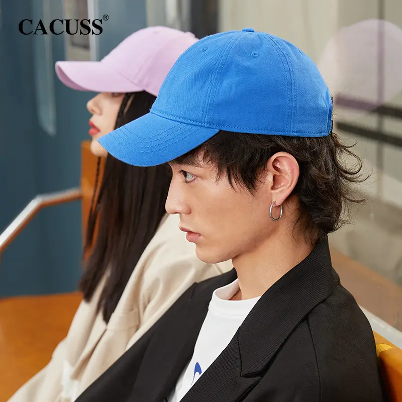 Blue Korean Style Men's Baseball Cap - Image 3