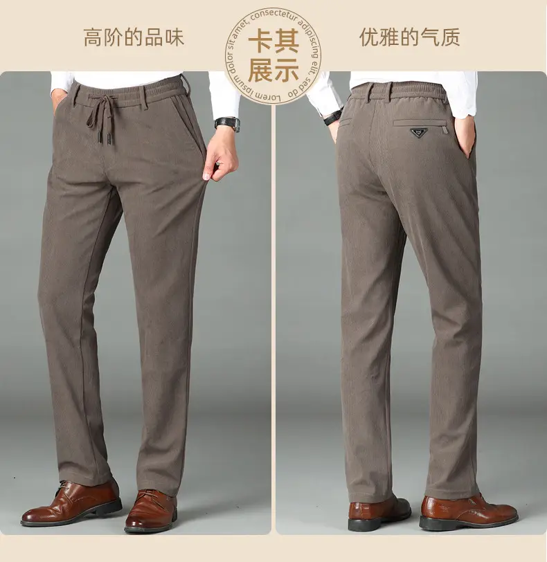 Factory Wholesale Men's Winter Warm Pants Velvet Corduroy — feature 19