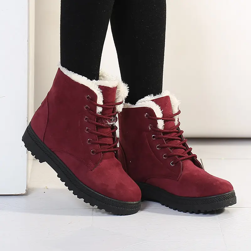 Cross-border snow boots women's fur cotton shoes plus size women's boots Korean snow boots women's cotton shoes batch - Image 7