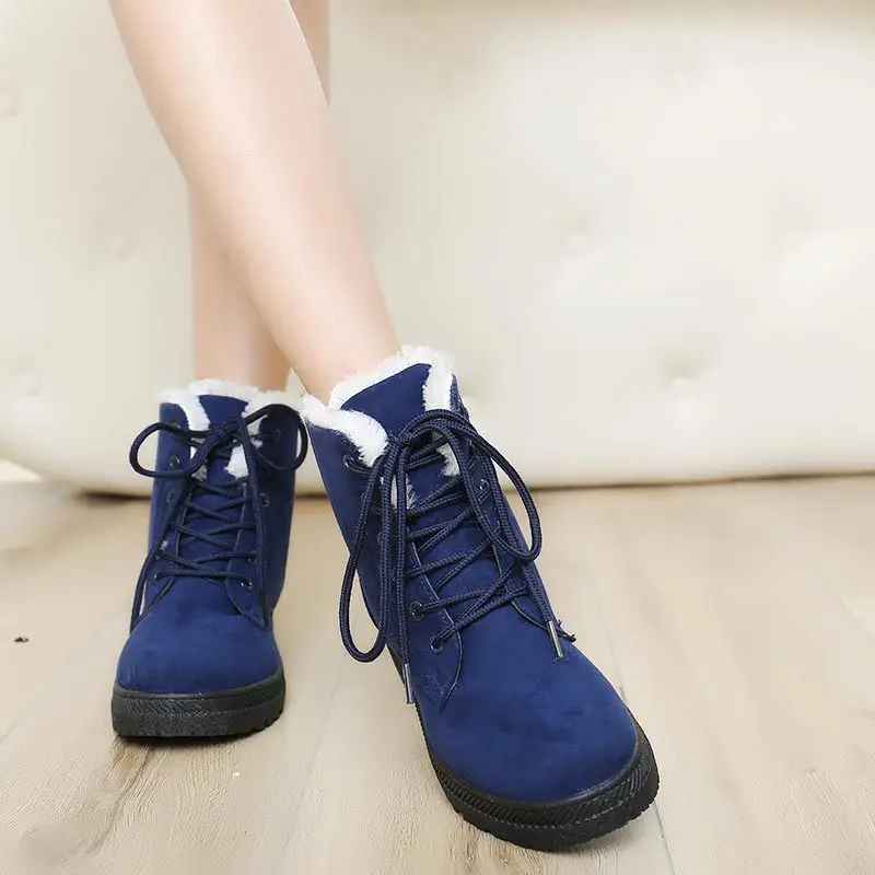 Cross-border snow boots women's fur cotton shoes plus size women's boots Korean snow boots women's cotton shoes batch - Image 4