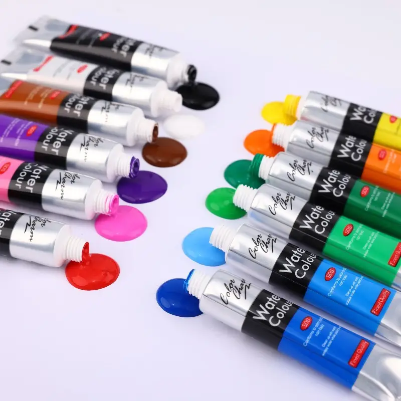 in stock 12 Color 12ml Watercolor Gouache Acrylic Oil Paints suit Beginner DIY Painting Aluminum Tube Pigments