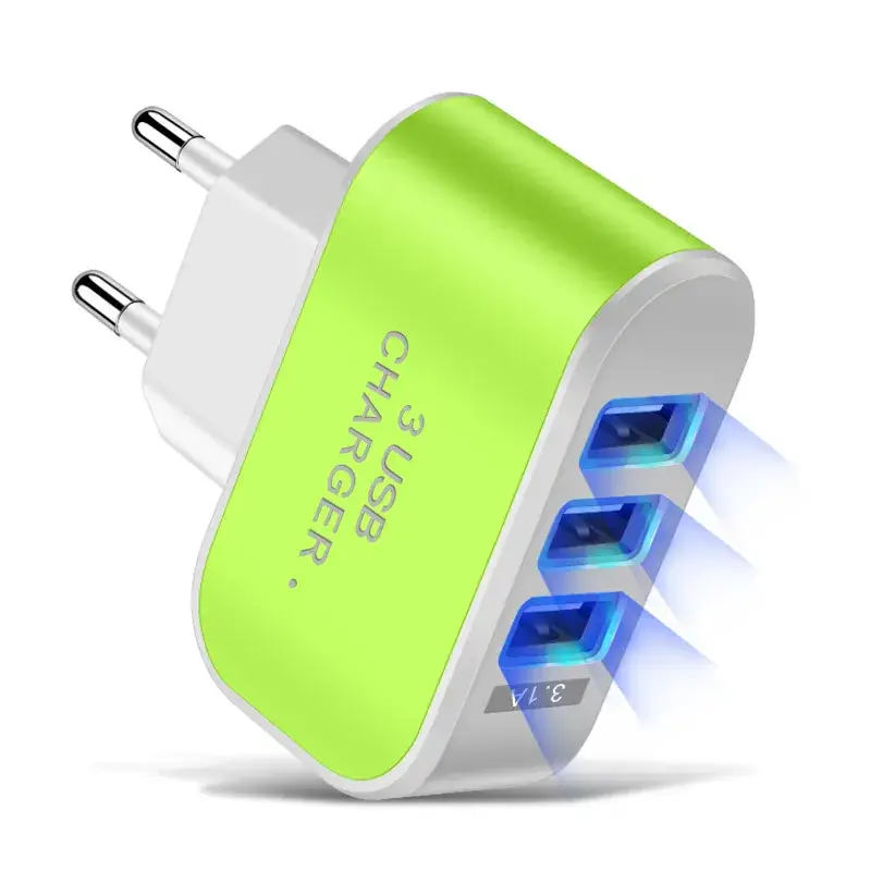 3 Usb Smart Multi-Port USB Charger with LED Light - Image 4
