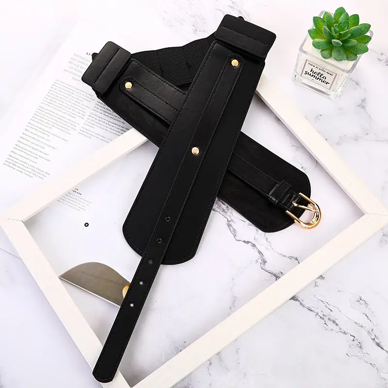 Black Elastic Waist Belt for Women, 1 Pc, Adjustable, Stylish β feature 3