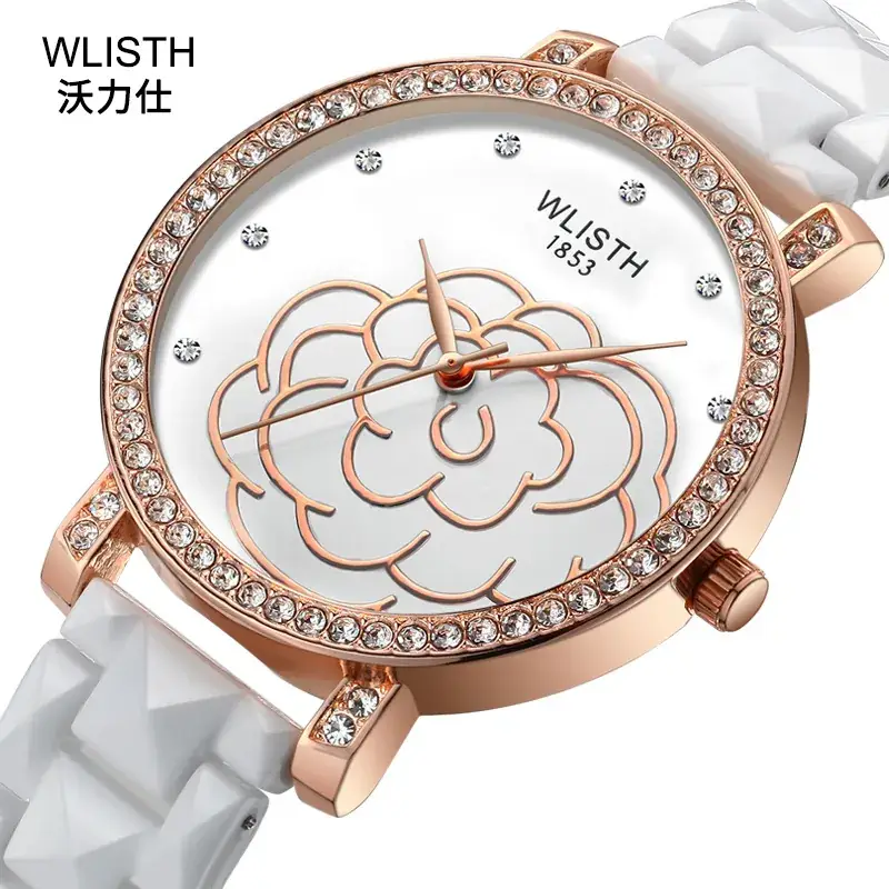 Women's Korean Style Diamond Water Resistant Quartz Watch - Image 4