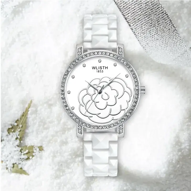 Women's Korean Style Diamond Water Resistant Quartz Watch - Image 7