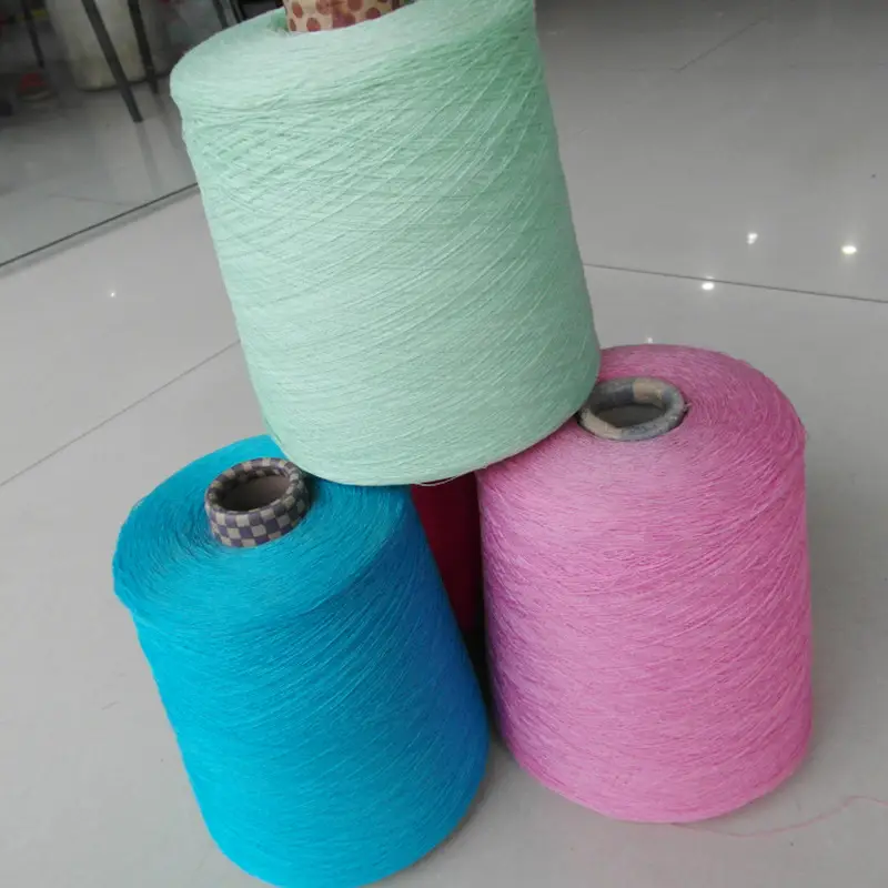 16S/1 Colored Ice Silk Yarn Viscose Clothing Fabric Hand-Woven Sewing Thread Wholesale Colored Dot Yarn